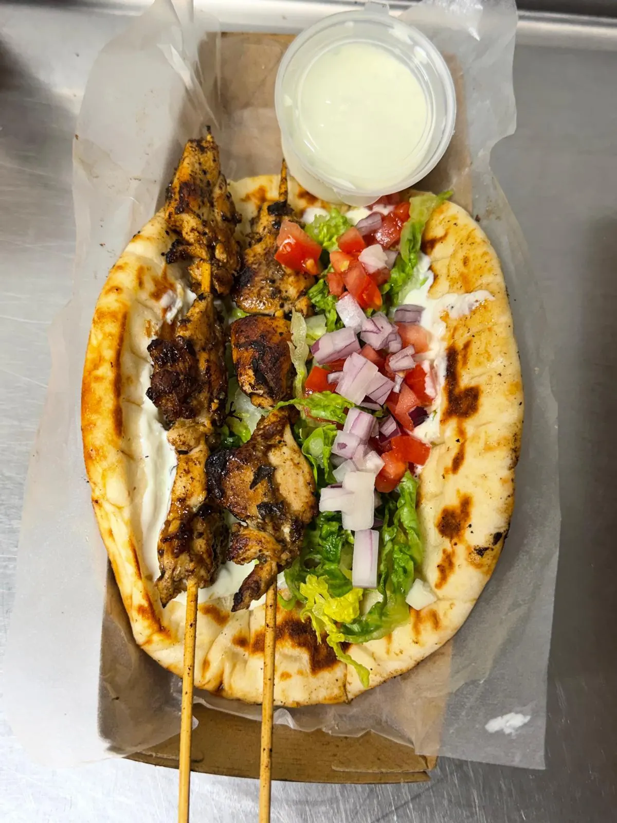 Open Chicken Skewers Souvlaki Open Chicken Skewers Souvlaki