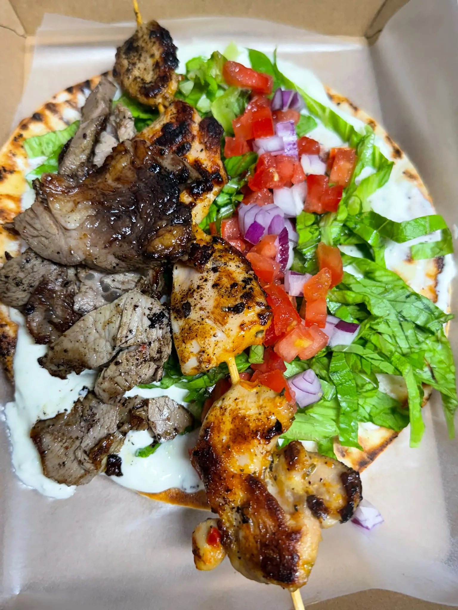 Open Souvlaki Combo Open Souvlaki Combo