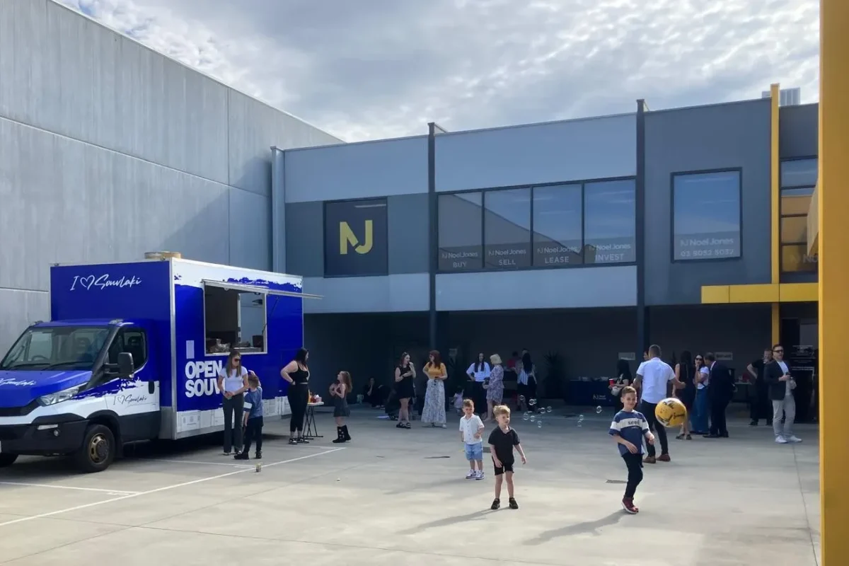 Open Souvlaki food truck at corporate event